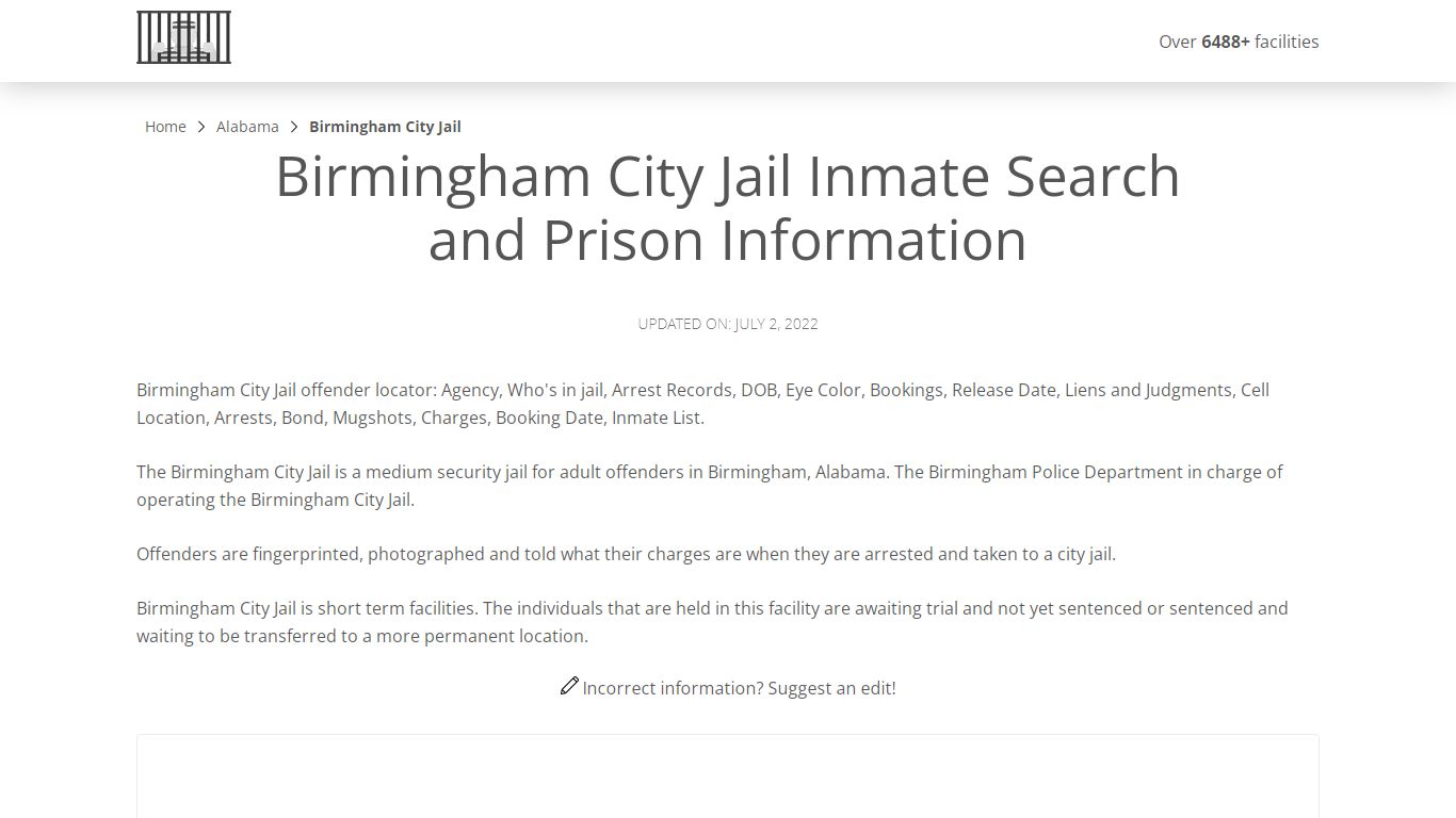 Birmingham City Jail Inmate Search, Visitation, Phone no ...